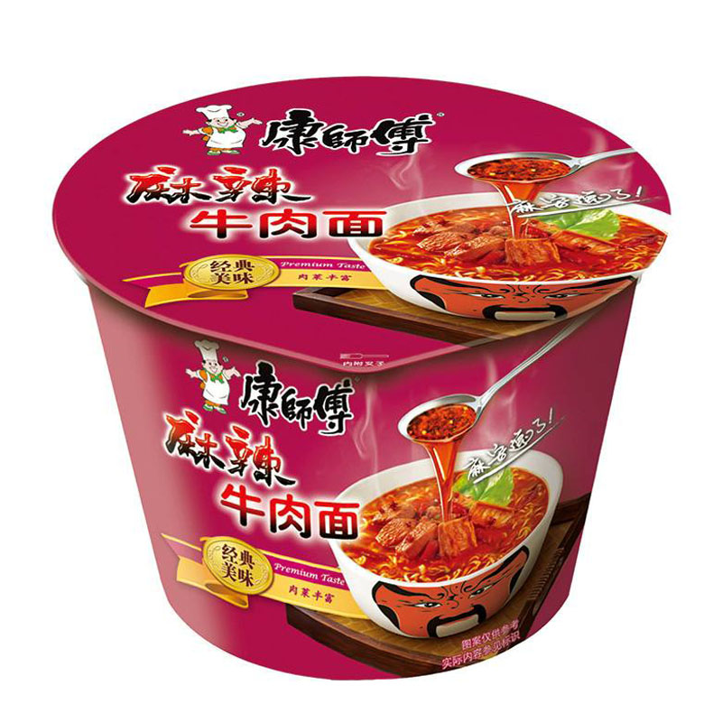 【康桶】康师傅方便面麻辣牛肉面