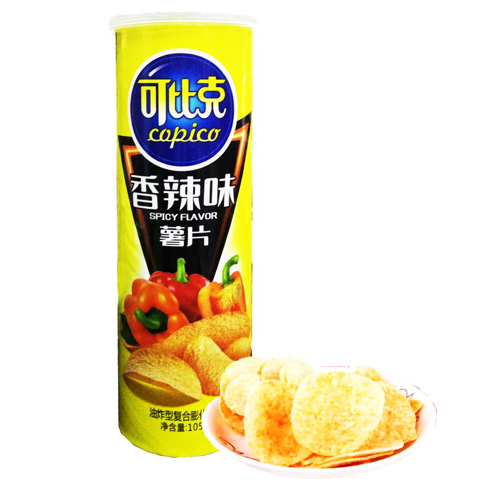 可比克香辣味薯片105g[听装][1件*24听][5听起批]