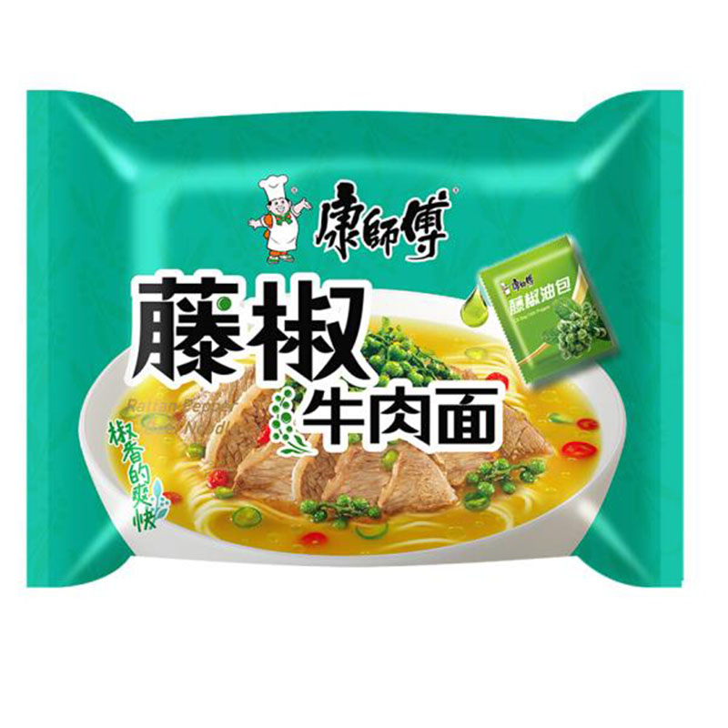 【康袋】康师傅方便面藤椒牛肉面