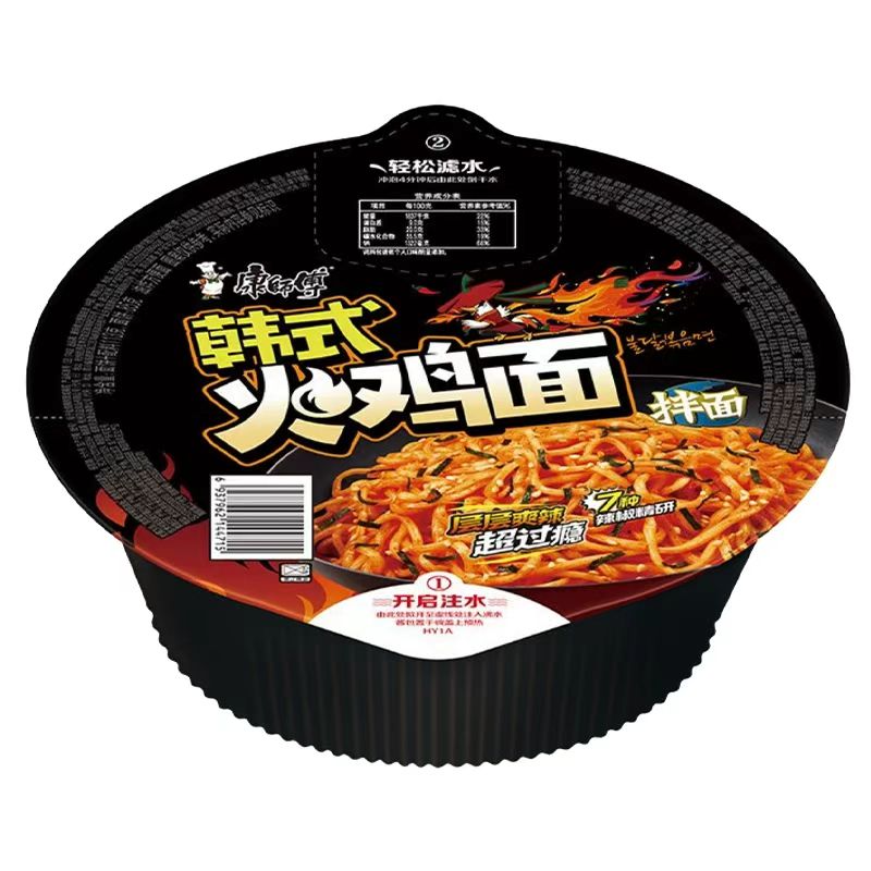 康师傅韩式火鸡面拌面113g*12碗